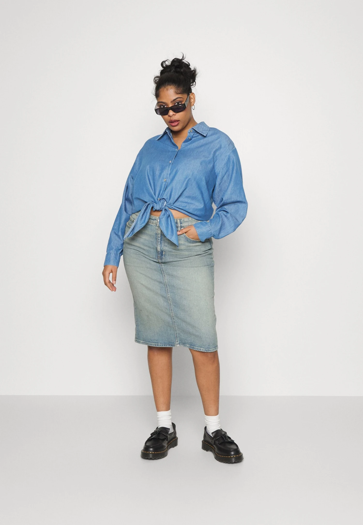 MICHAEL Michael Kors Tied- Overhemdblouse - Light Cadet Wsh 4 MICHAEL Michael Kors Tied- Overhemdblouse - Light Cadet Wsh - Afbeelding 2