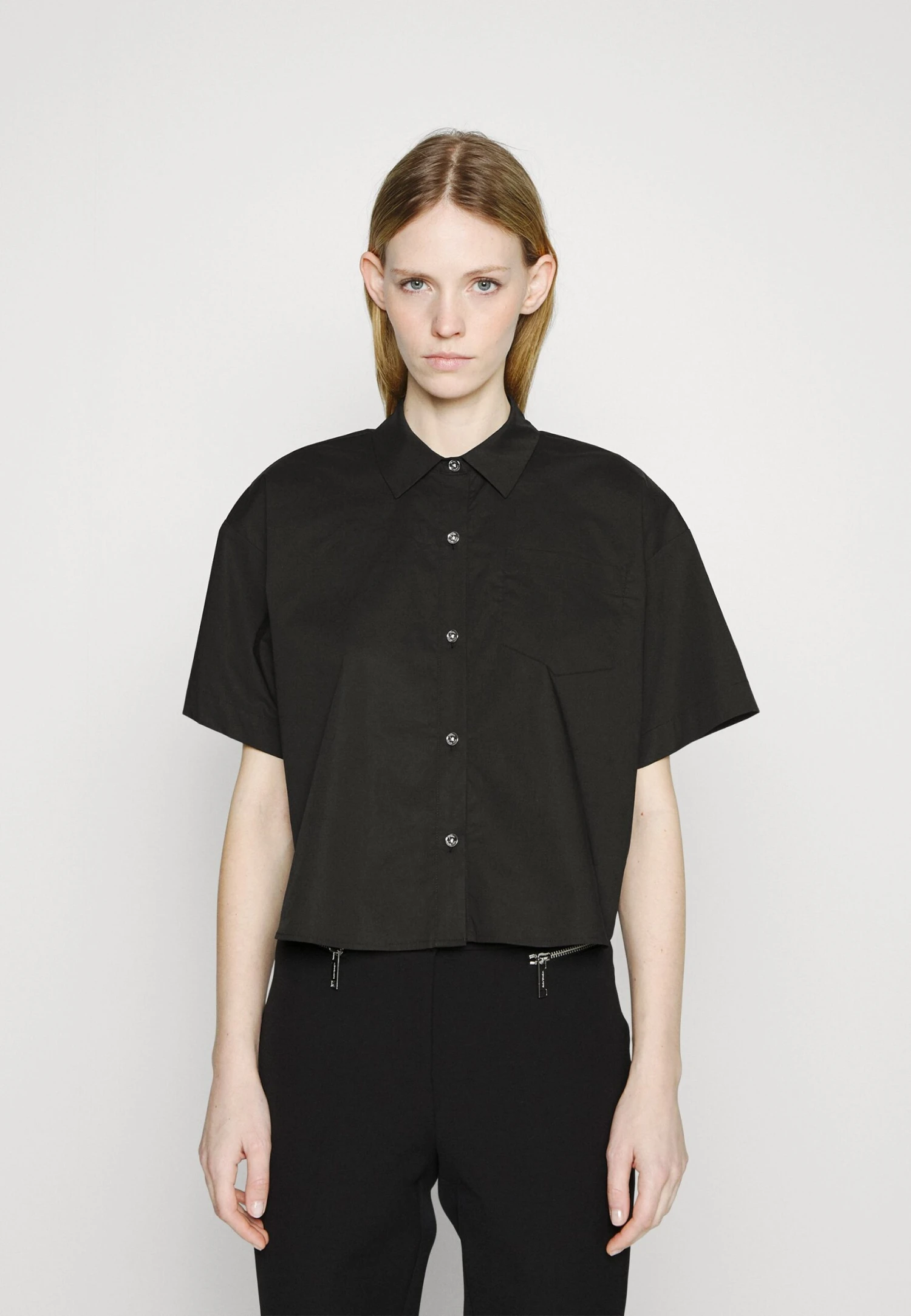 MICHAEL Michael Kors Crop - Overhemdblouse - Black 3 MICHAEL Michael Kors Crop - Overhemdblouse - Black