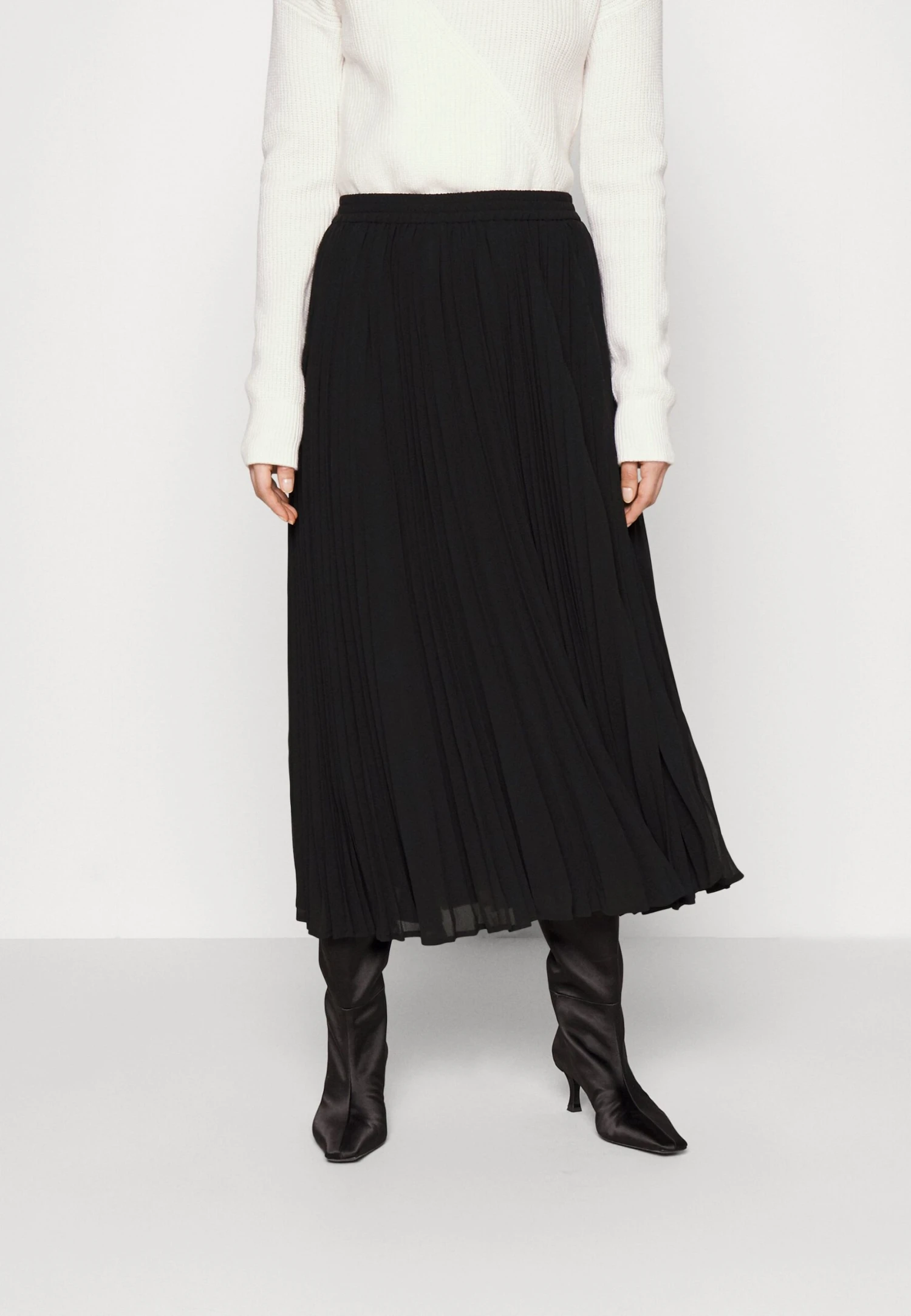 MICHAEL Michael Kors Midi Pleat Skrt - Plooirok - Black 3 MICHAEL Michael Kors Midi Pleat Skrt - Plooirok - Black