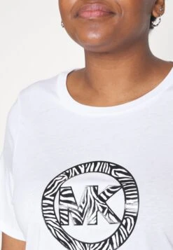 MICHAEL Michael Kors Zebra Charm Logo Tee - T-Shirt Print - White 13 MICHAEL Michael Kors Zebra Charm Logo Tee - T-Shirt Print - White -MICHAEL Michael Kors c94844255b594cafbc2090297cc77a2d