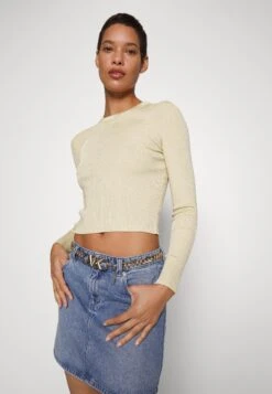 MICHAEL Michael Kors Crop Crew Top - Longsleeve - Gold 12 MICHAEL Michael Kors Crop Crew Top - Longsleeve - Gold -MICHAEL Michael Kors cd35e4935b3e4a7d9a06884f5f46dc74