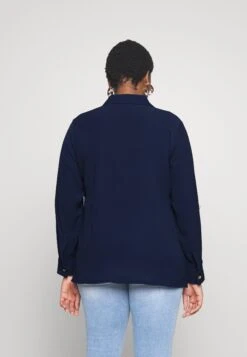 MICHAEL Michael Kors Logo Zip Front Top - Blouse - Midnightblue -MICHAEL Michael Kors cf63545f770142f8bc345501476bf0c8