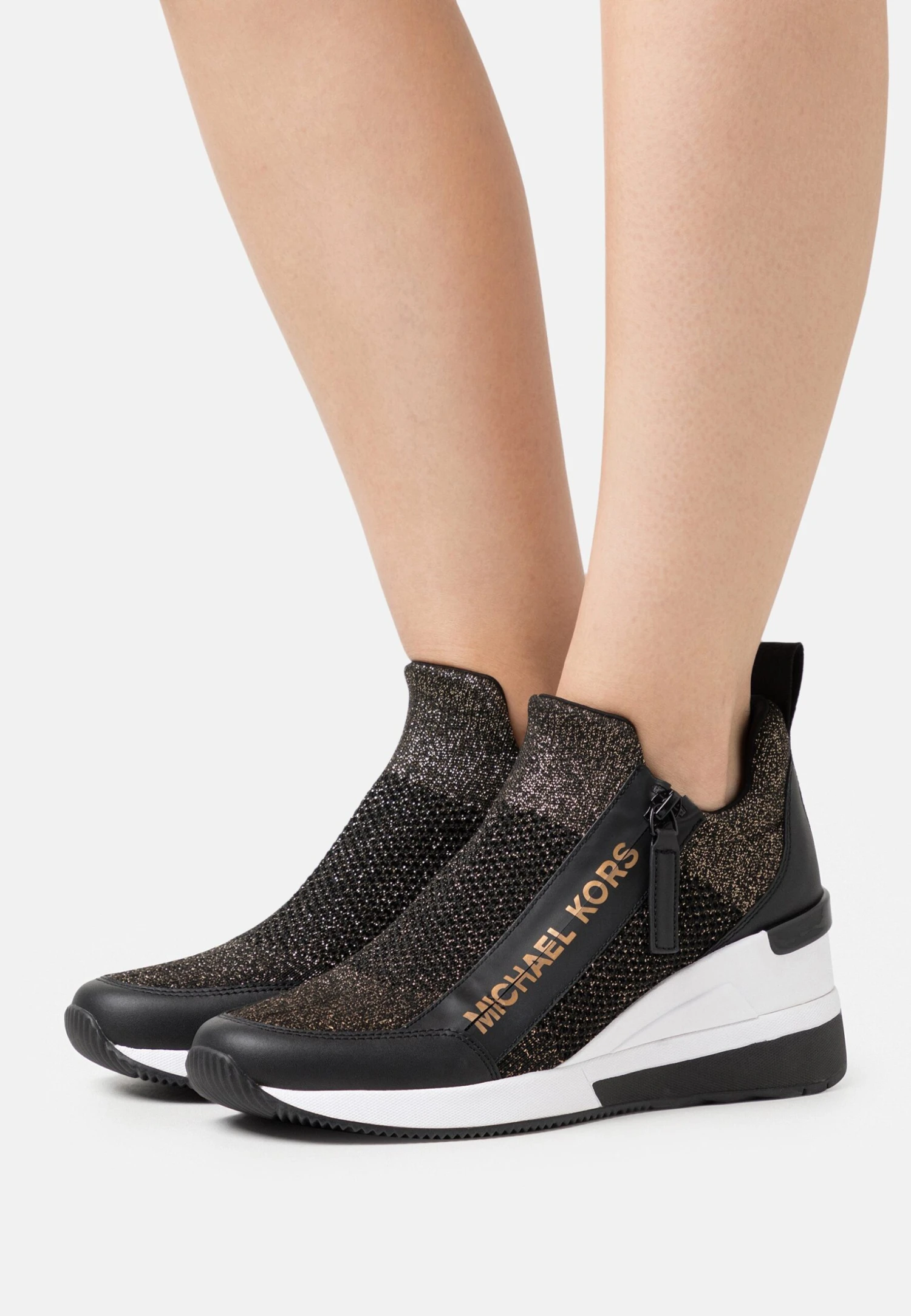 MICHAEL Michael Kors Willis Wedge Trainer - Sneakers Laag - Black/Bronze 3 MICHAEL Michael Kors Willis Wedge Trainer - Sneakers Laag - Black/Bronze