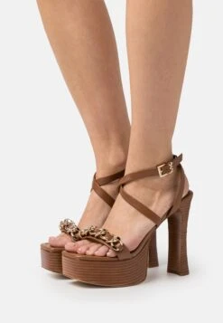 MICHAEL Michael Kors Paola Chain Platform - Sandalen Met Hoge Hak - Tan