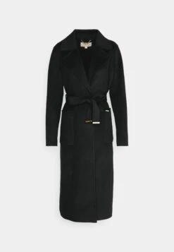 MICHAEL Michael Kors Belted Wrap Style Face Coat - Mantel - Black 10 MICHAEL Michael Kors Belted Wrap Style Face Coat - Mantel - Black -MICHAEL Michael Kors d60c9f29809b42668cda2a4bf639f802