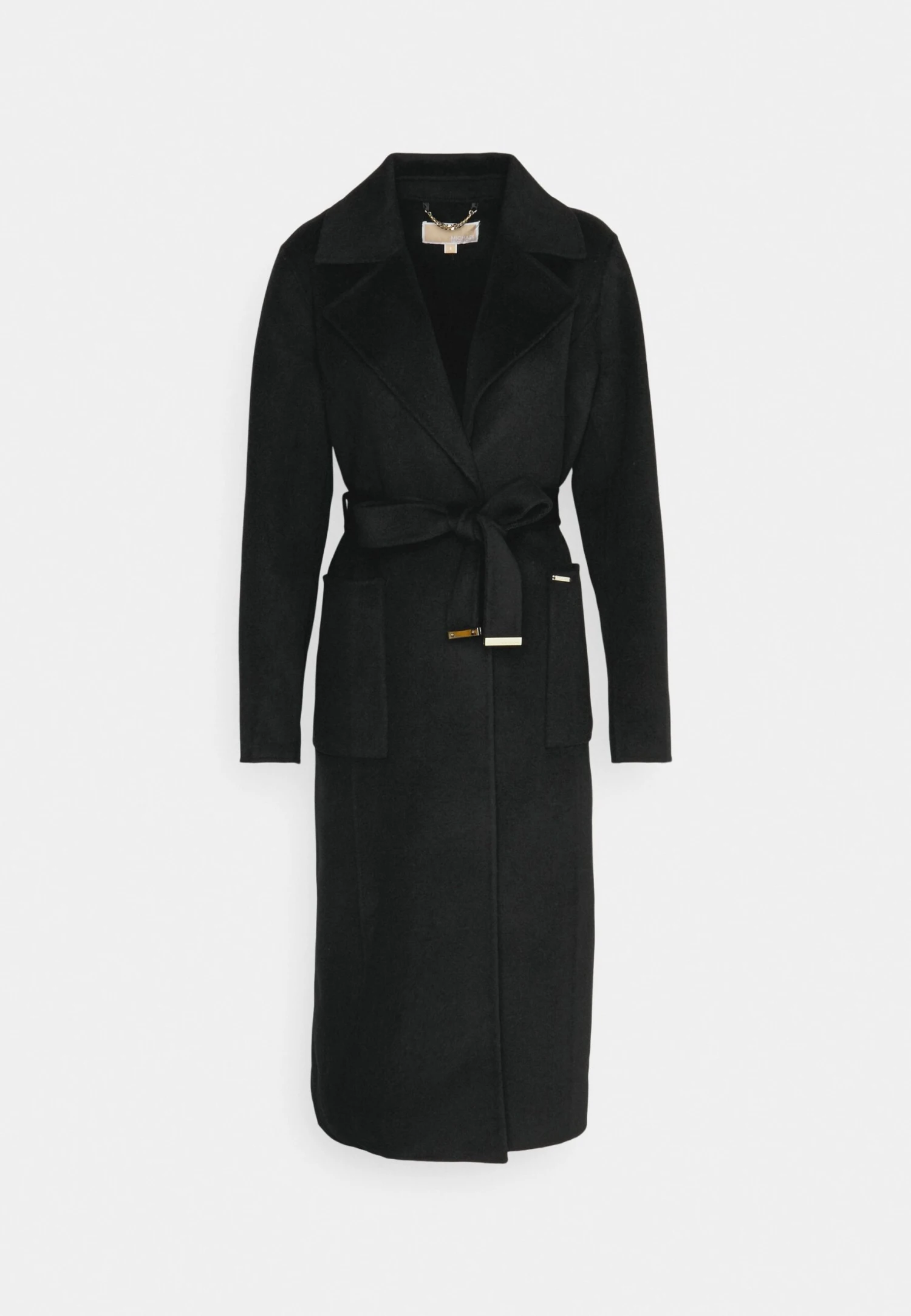 MICHAEL Michael Kors Belted Wrap Style Face Coat - Mantel - Black 6 MICHAEL Michael Kors Belted Wrap Style Face Coat - Mantel - Black - Afbeelding 4