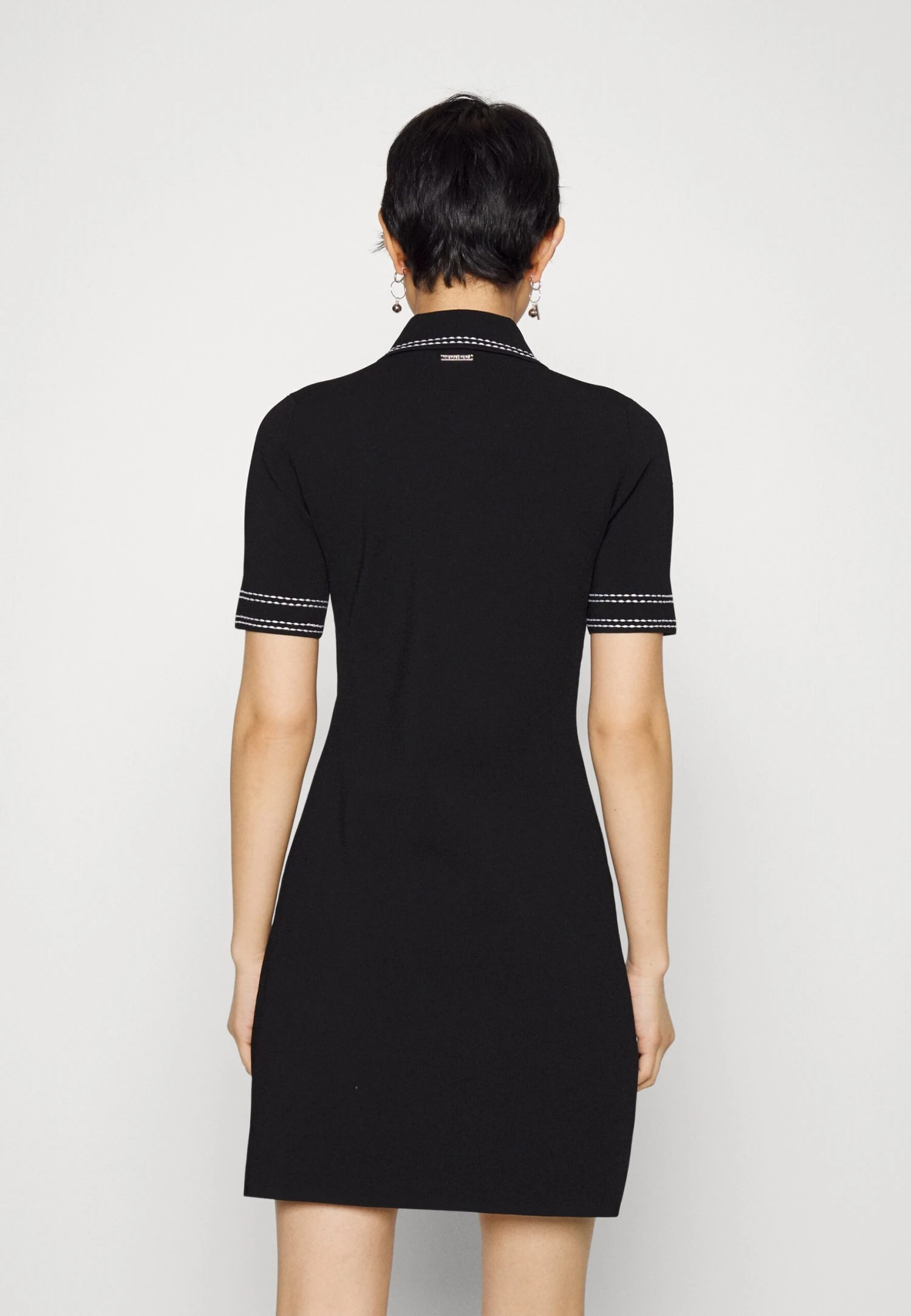 MICHAEL Michael Kors Eco Pop Button - Gebreide Jurk - Black 5 MICHAEL Michael Kors Eco Pop Button - Gebreide Jurk - Black - Afbeelding 3