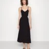 MICHAEL Michael Kors Bustier Cutout Midi Dress - Gebreide Jurk - Black -MICHAEL Michael Kors d7ebe801e0a1406080bc1c9e235a905a