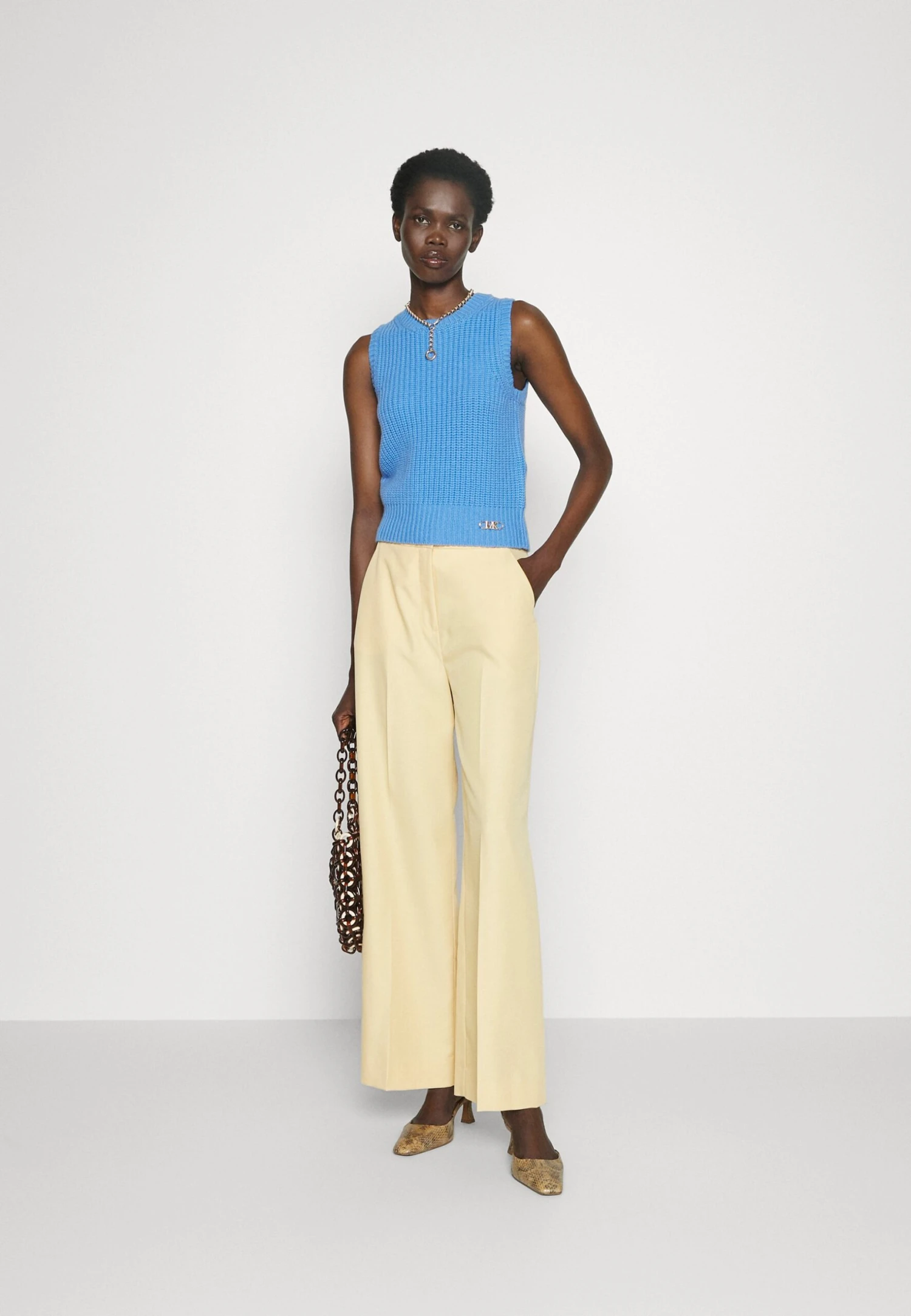 MICHAEL Michael Kors Solid Crop - Top - Light Blue 4 MICHAEL Michael Kors Solid Crop - Top - Light Blue - Afbeelding 2