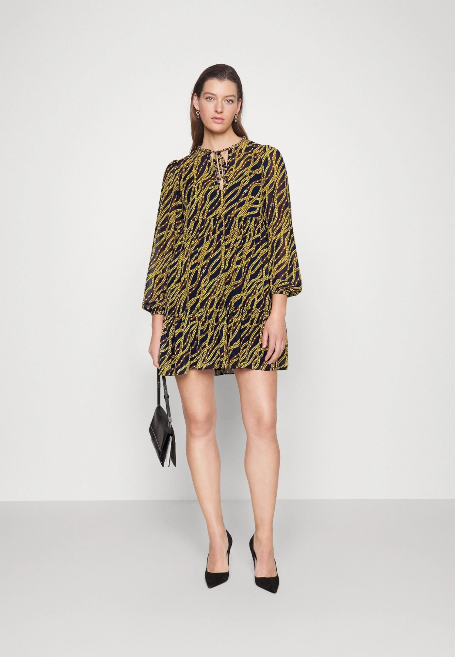 MICHAEL Michael Kors Bias Chain Tenty- Jurk - Midnightblue 4 MICHAEL Michael Kors Bias Chain Tenty- Jurk - Midnightblue - Afbeelding 2