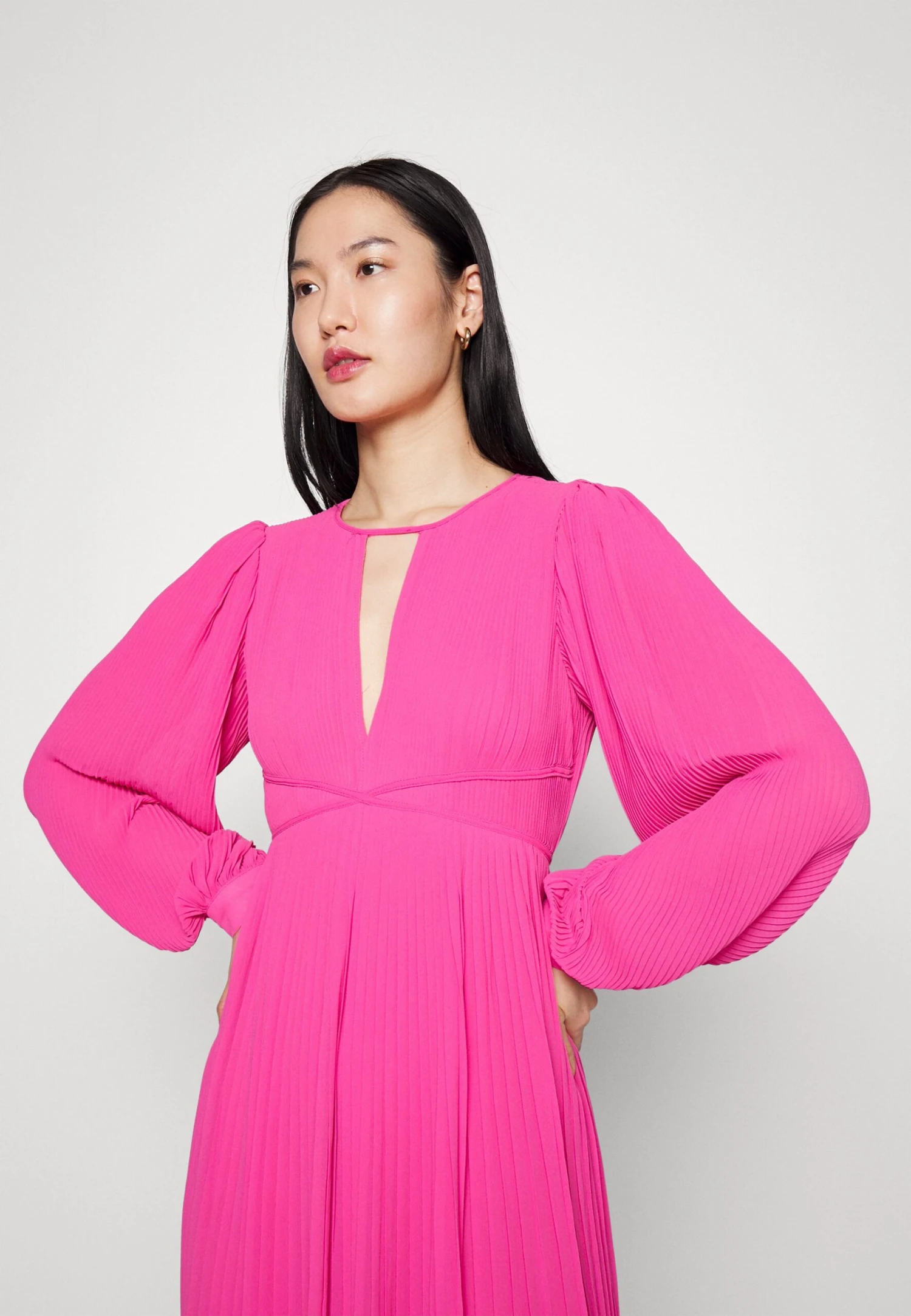 MICHAEL Michael Kors Pleated - Cocktailjurk - Cerise 6 MICHAEL Michael Kors Pleated - Cocktailjurk - Cerise - Afbeelding 4