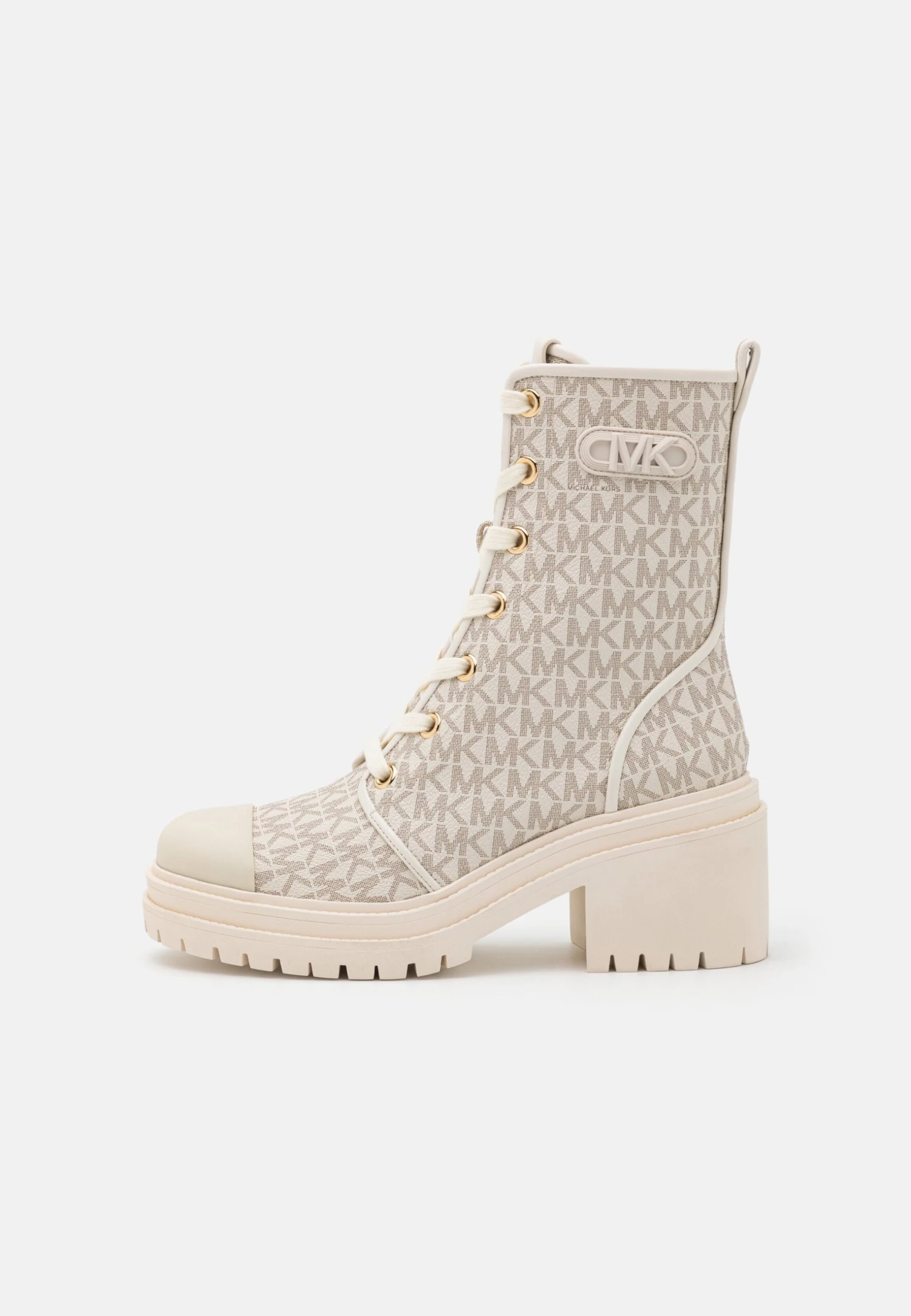 MICHAEL Michael Kors Hanley- Enkellaarsjes Met Plateauzool - Vanilla 4 MICHAEL Michael Kors Hanley- Enkellaarsjes Met Plateauzool - Vanilla - Afbeelding 2