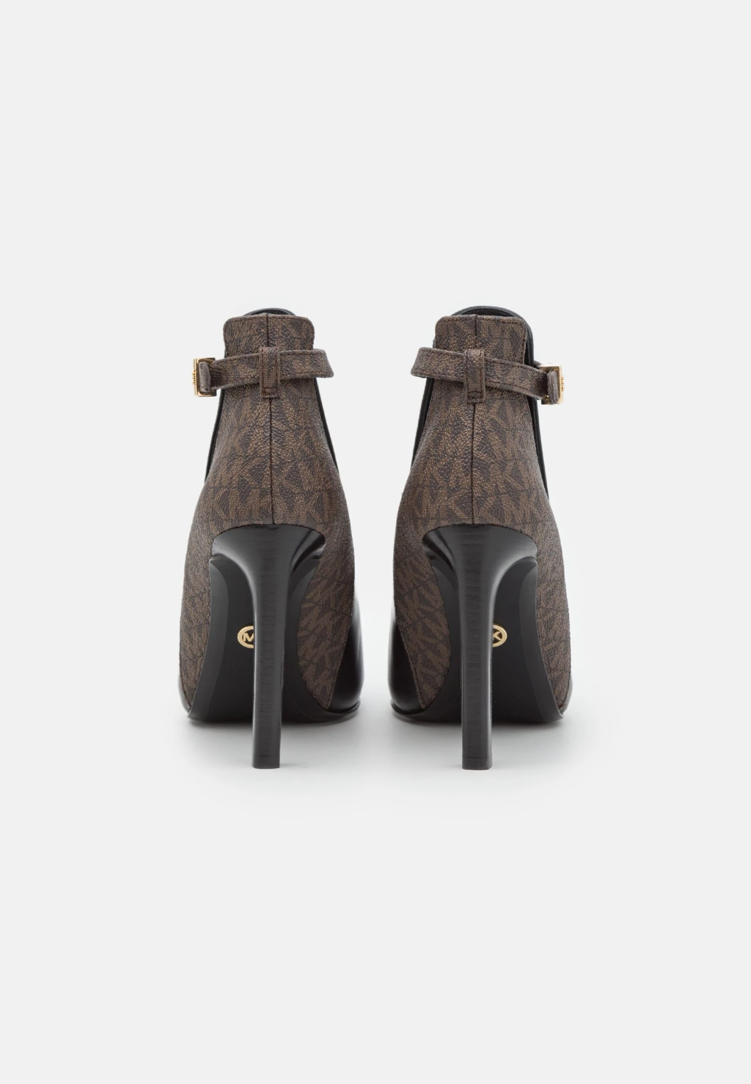 MICHAEL Michael Kors Lawson Open Toe - Enkellaarsjes Met Hoge Hak - Black/Brown 6 MICHAEL Michael Kors Lawson Open Toe - Enkellaarsjes Met Hoge Hak - Black/Brown - Afbeelding 4
