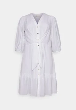 MICHAEL Michael Kors Pinstripetie Midi Dress - Cocktailjurk - White 12 MICHAEL Michael Kors Pinstripetie Midi Dress - Cocktailjurk - White -MICHAEL Michael Kors e0e0c850350f4fe49d903229ff954740