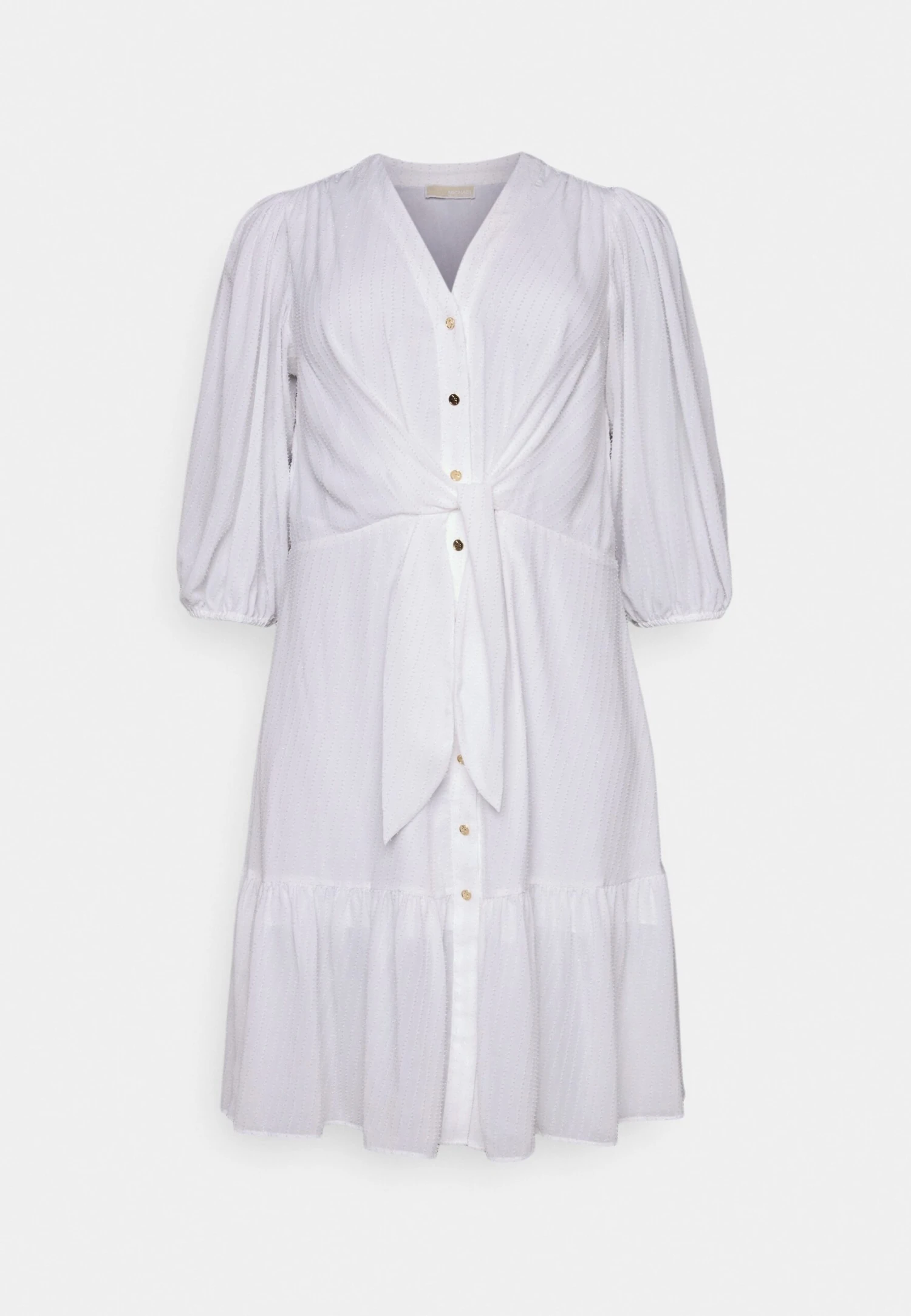 MICHAEL Michael Kors Pinstripetie Midi Dress - Cocktailjurk - White 7 MICHAEL Michael Kors Pinstripetie Midi Dress - Cocktailjurk - White - Afbeelding 5