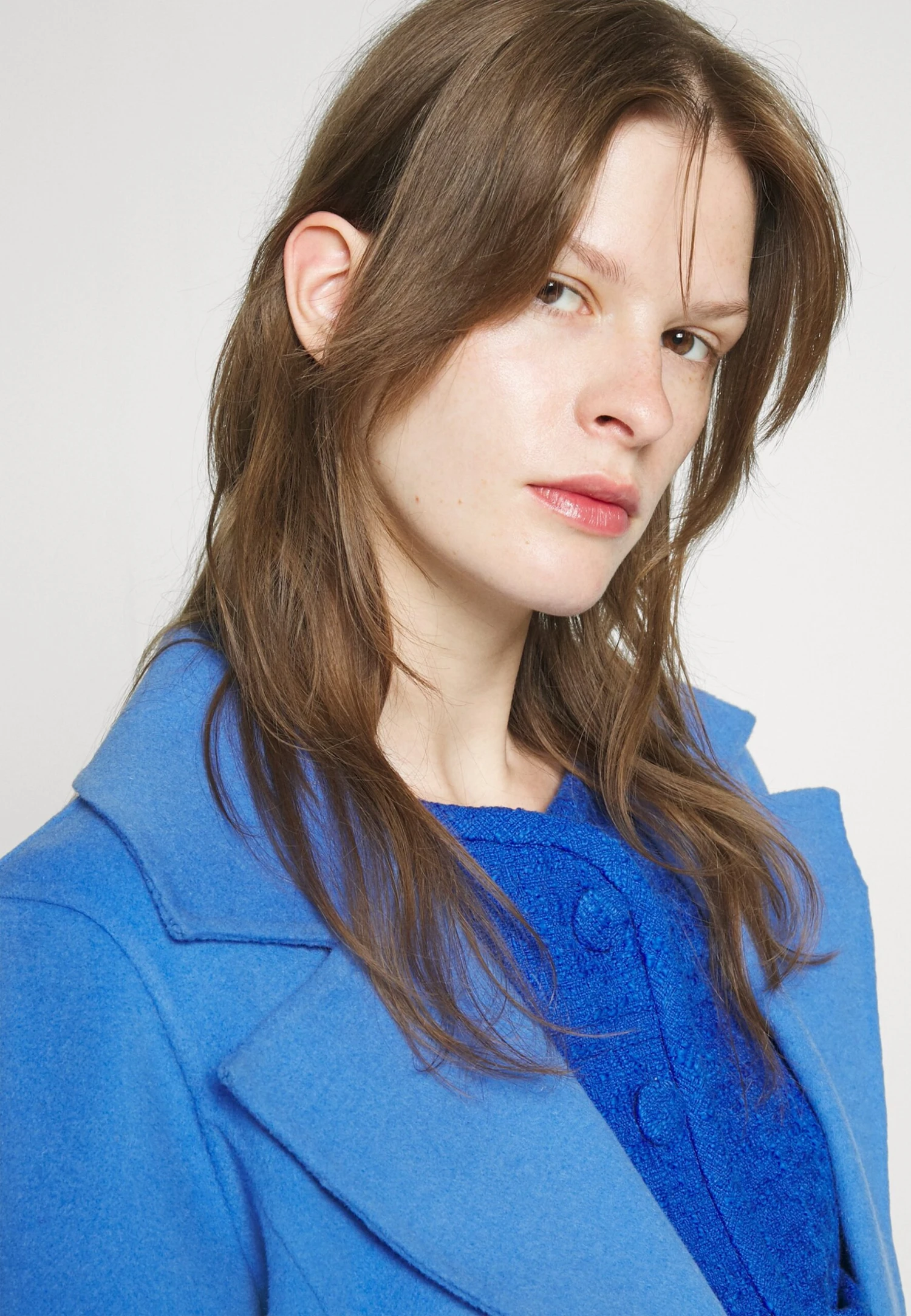 MICHAEL Michael Kors Belted Wrap Style Face Coat - Mantel - Blue 7 MICHAEL Michael Kors Belted Wrap Style Face Coat - Mantel - Blue - Afbeelding 5