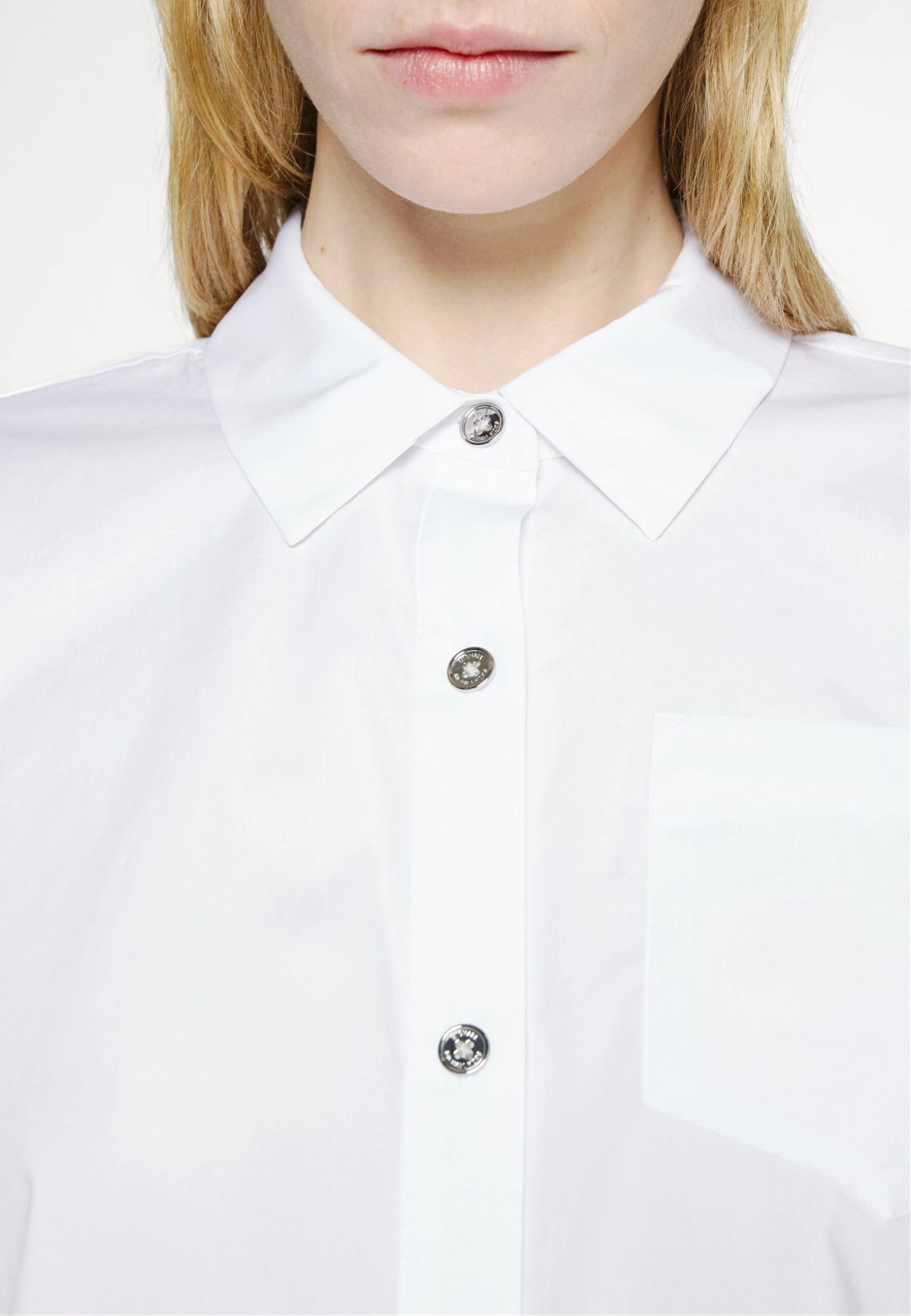 MICHAEL Michael Kors Crop - Overhemdblouse - White 7 MICHAEL Michael Kors Crop - Overhemdblouse - White - Afbeelding 5