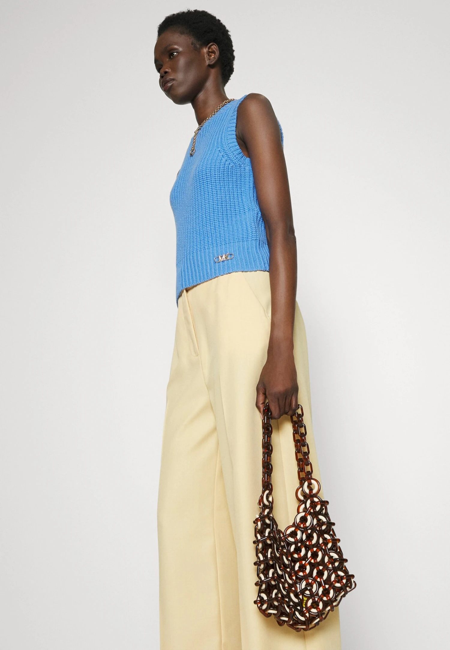 MICHAEL Michael Kors Solid Crop - Top - Light Blue 7 MICHAEL Michael Kors Solid Crop - Top - Light Blue - Afbeelding 5