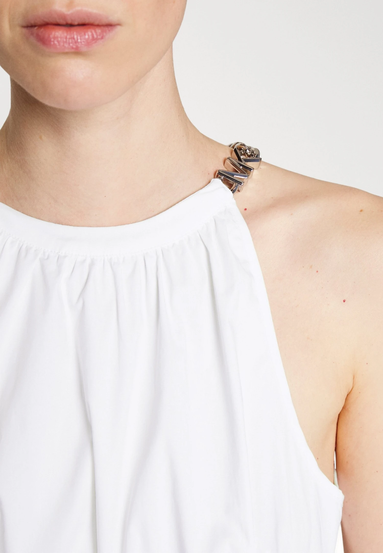 MICHAEL Michael Kors Chain Neck Midi Dress - Jurk - White 7 MICHAEL Michael Kors Chain Neck Midi Dress - Jurk - White - Afbeelding 5