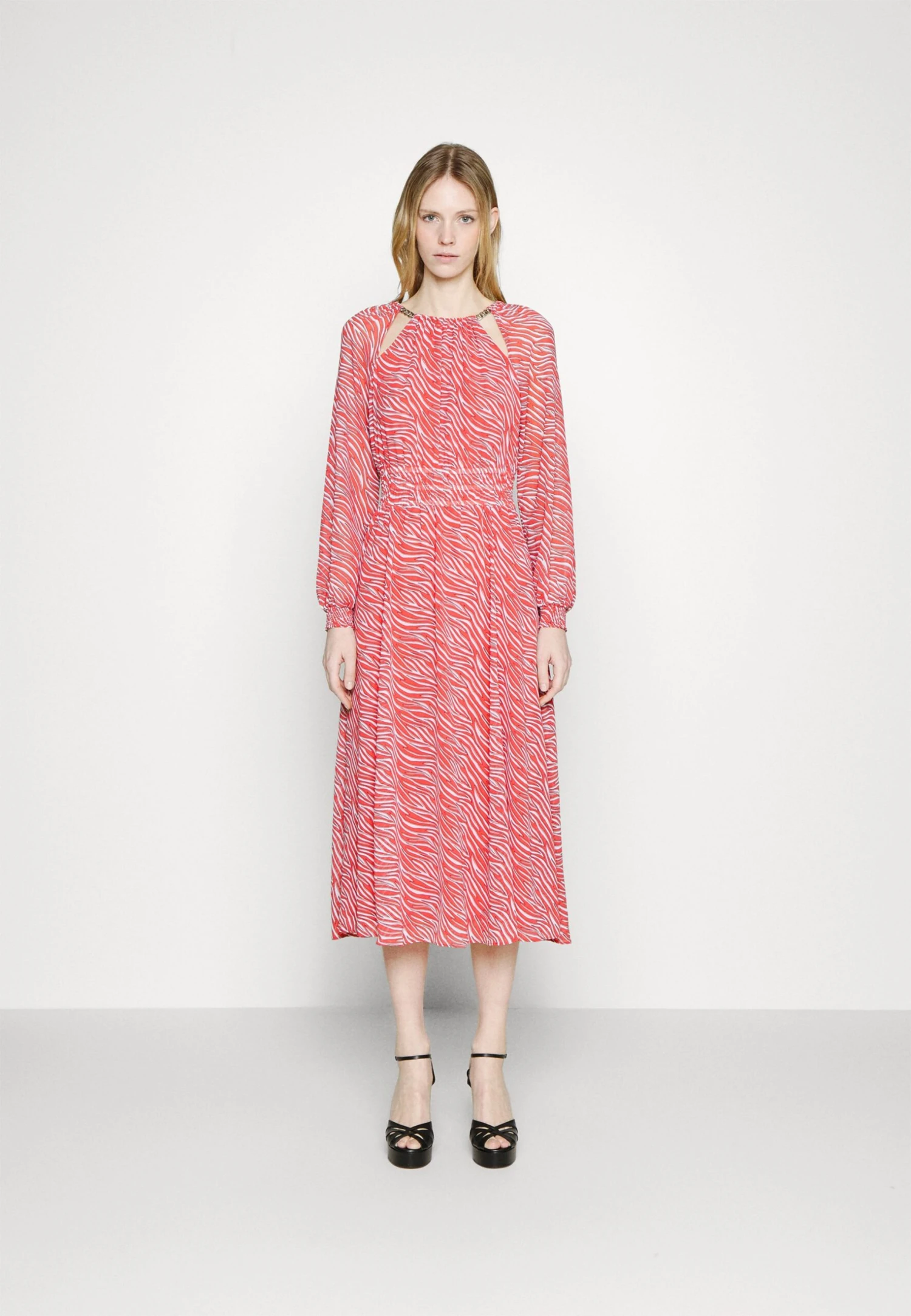 MICHAEL Michael Kors Mod Midi - Jurk - Geranium 3 MICHAEL Michael Kors Mod Midi - Jurk - Geranium