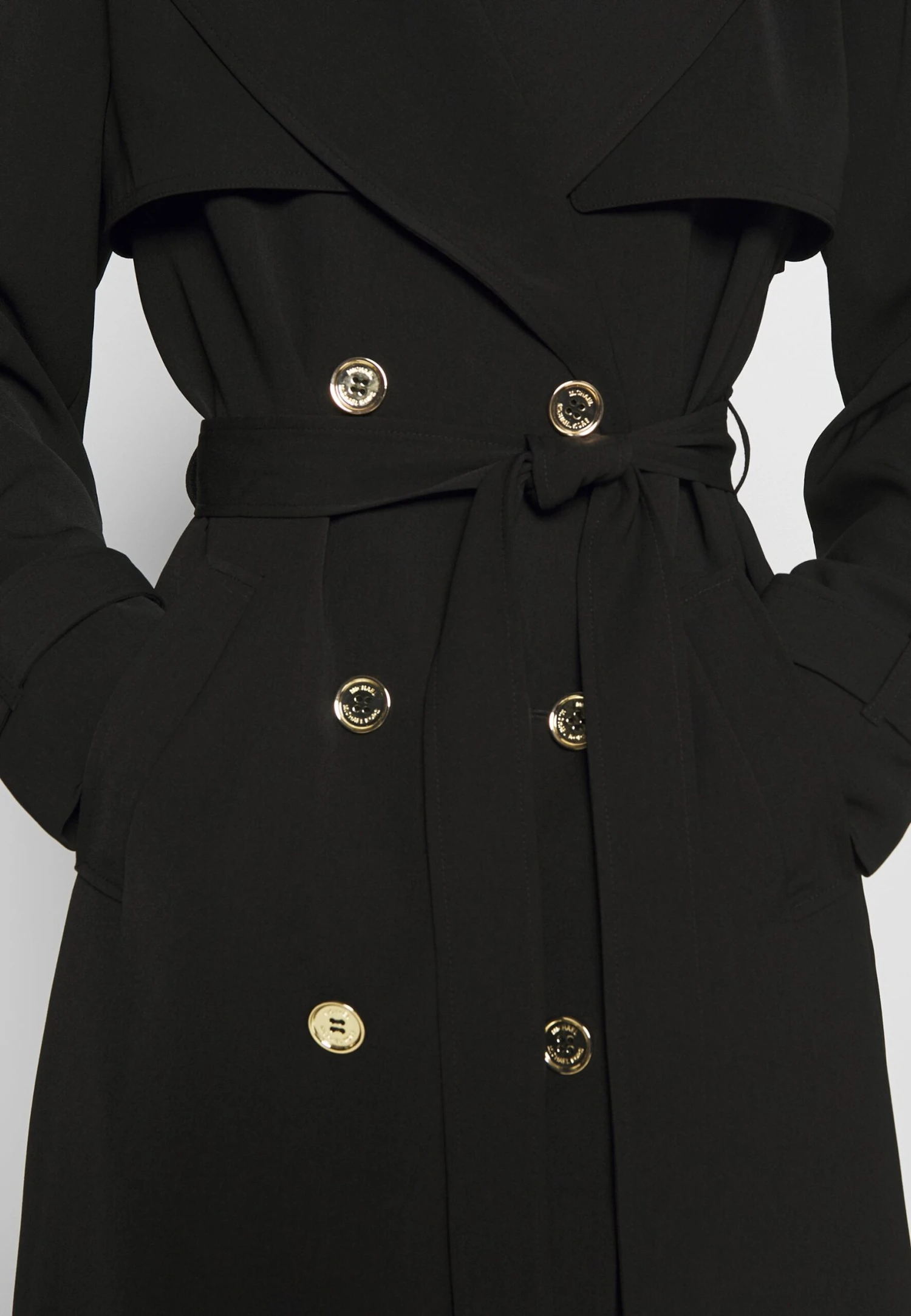 MICHAEL Michael Kors Drapy - Trenchcoat - Black 11 MICHAEL Michael Kors Drapy - Trenchcoat - Black - Afbeelding 9