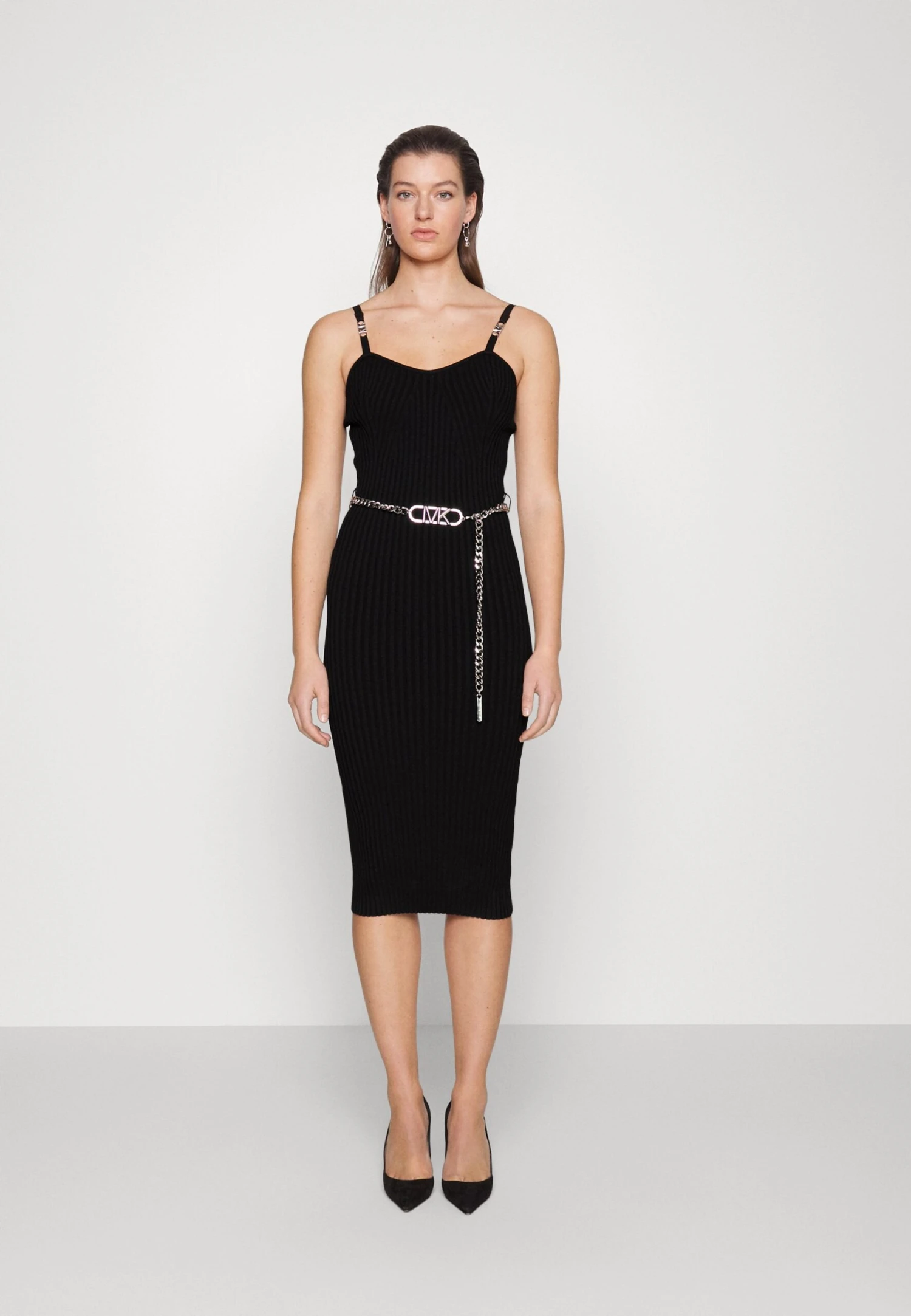 MICHAEL Michael Kors Eco Bustier Midi Dress - Cocktailjurk - Black 3 MICHAEL Michael Kors Eco Bustier Midi Dress - Cocktailjurk - Black