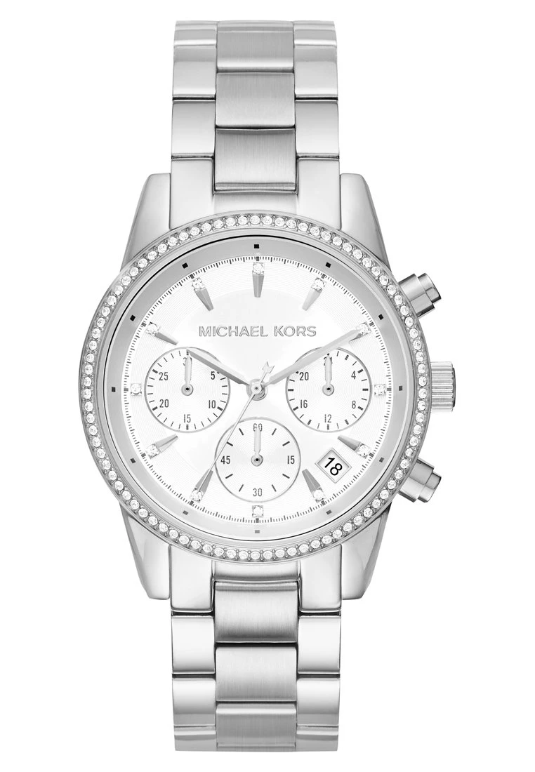 Michael Kors Ritz - Chronograaf - Silver-Coloured 4 Michael Kors Ritz - Chronograaf - Silver-Coloured - Afbeelding 2