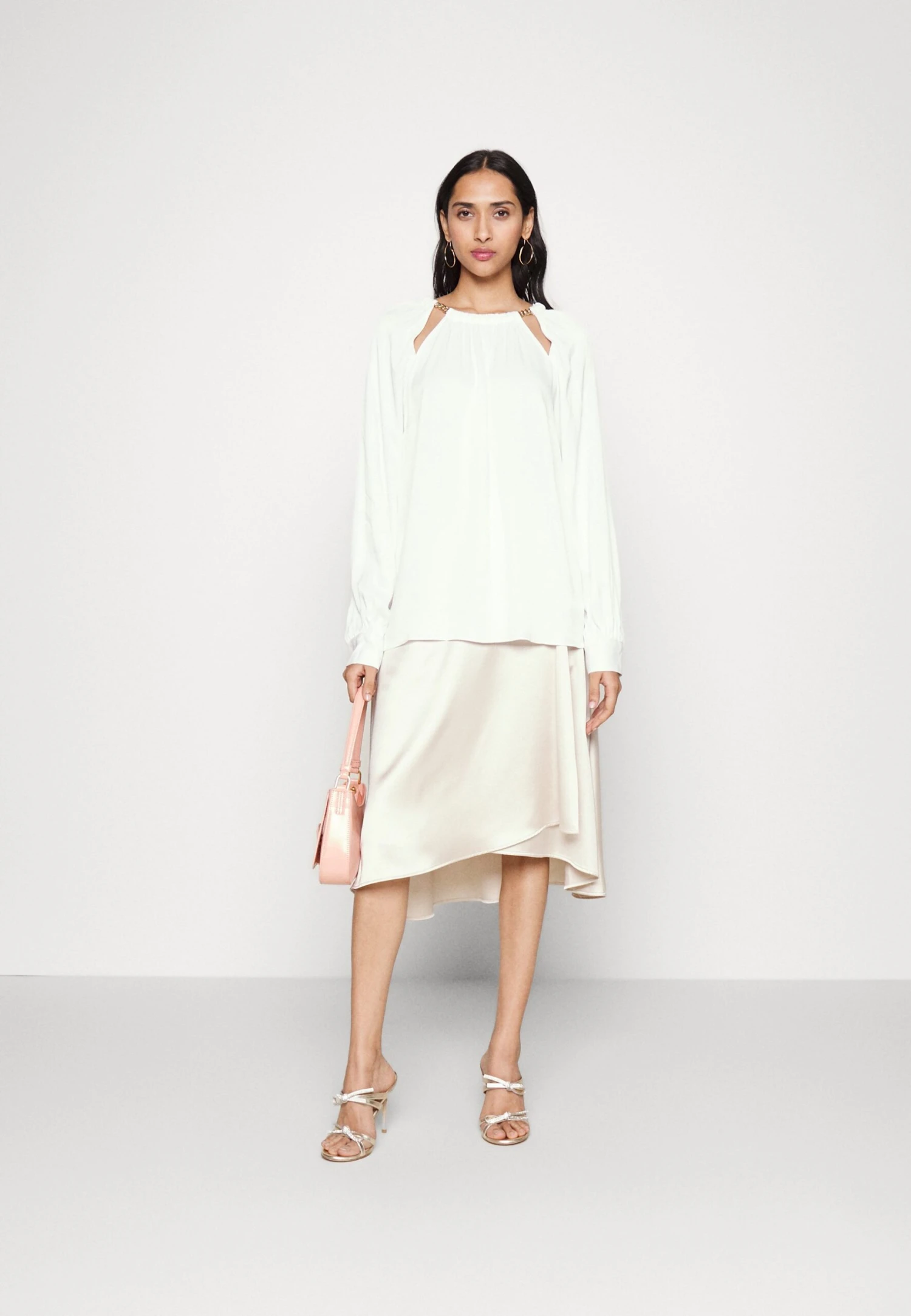 MICHAEL Michael Kors Chain Cut Out Top - Blouse - White 4 MICHAEL Michael Kors Chain Cut Out Top - Blouse - White - Afbeelding 2