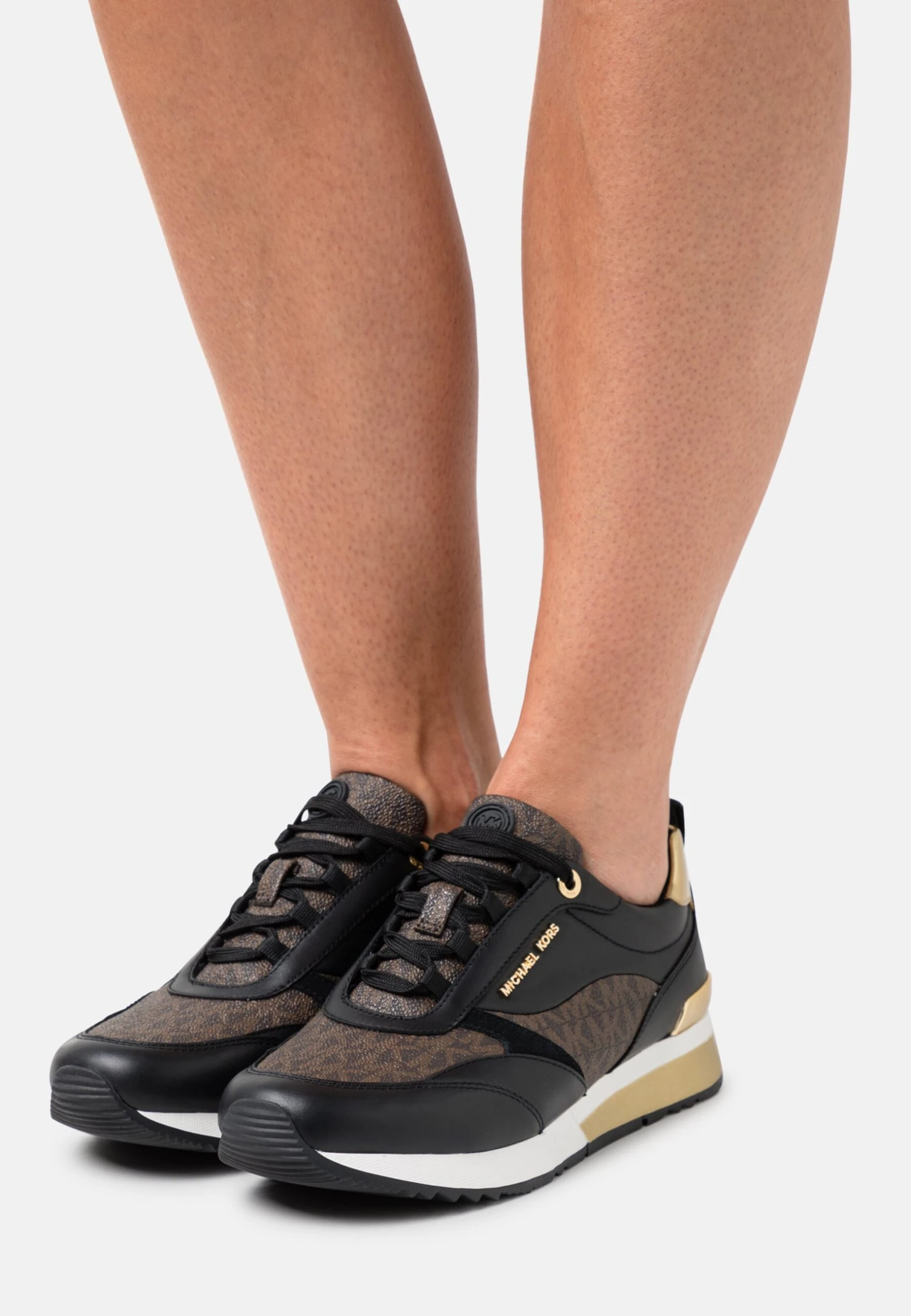 MICHAEL Michael Kors Allie Stride Trainer - Sneakers Laag - Black/Brown 3 MICHAEL Michael Kors Allie Stride Trainer - Sneakers Laag - Black/Brown