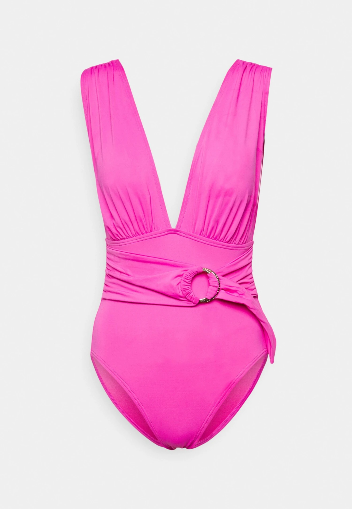 MICHAEL Michael Kors Iconic Solids Belted Surplice Plunge Onepiece - Badpak - Cerise 6 MICHAEL Michael Kors Iconic Solids Belted Surplice Plunge Onepiece - Badpak - Cerise - Afbeelding 4