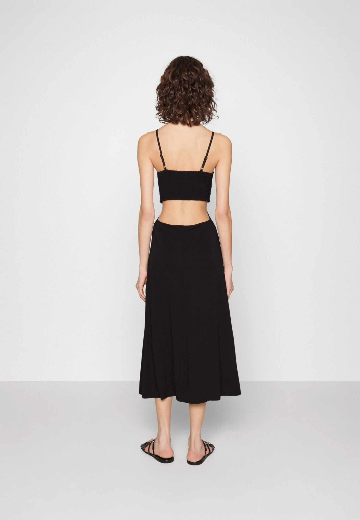 MICHAEL Michael Kors Bustier Cutout Midi Dress - Gebreide Jurk - Black 5 MICHAEL Michael Kors Bustier Cutout Midi Dress - Gebreide Jurk - Black - Afbeelding 3