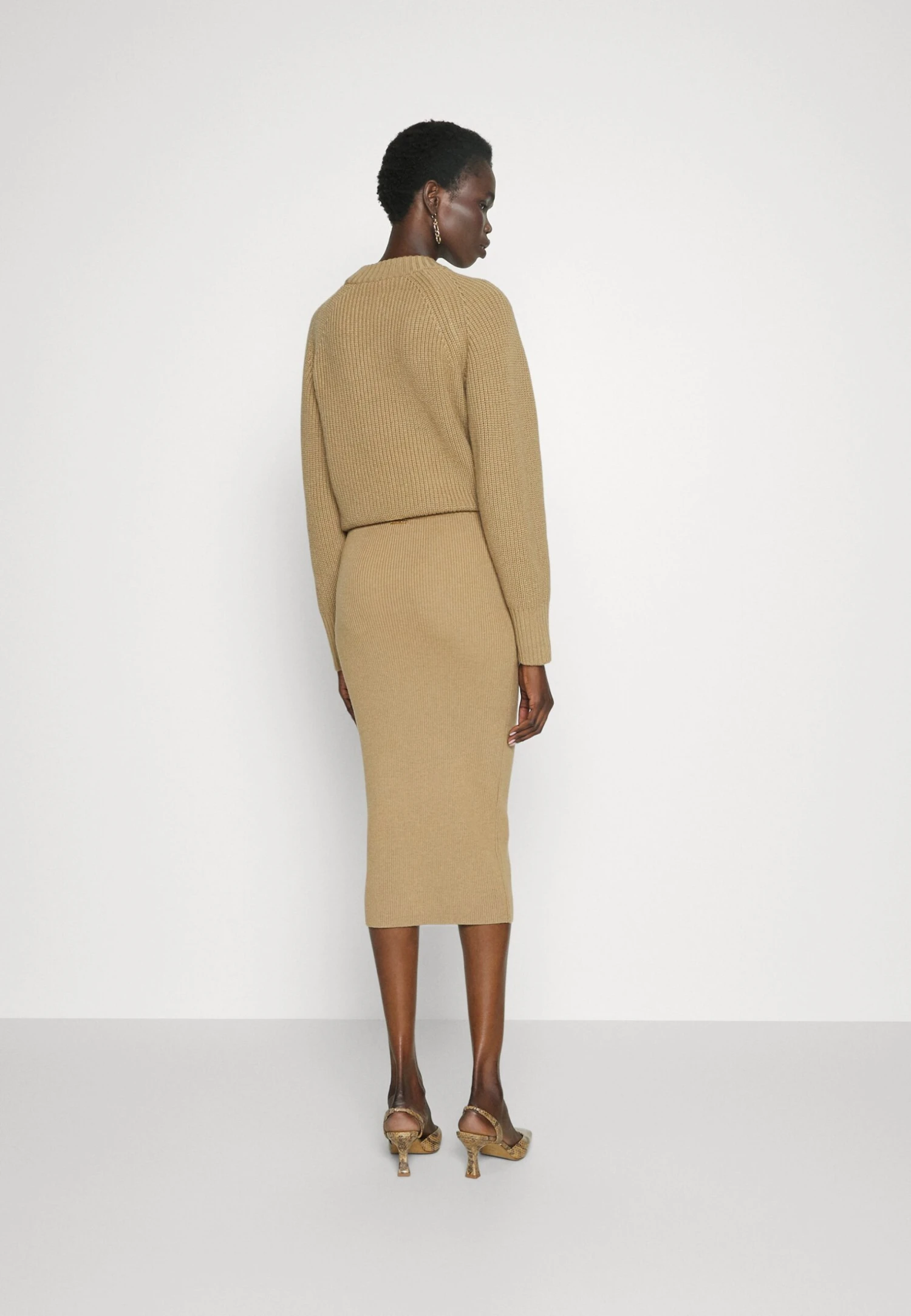 MICHAEL Michael Kors Merino Skirt - Kokerrok - Dark Camel 5 MICHAEL Michael Kors Merino Skirt - Kokerrok - Dark Camel - Afbeelding 3