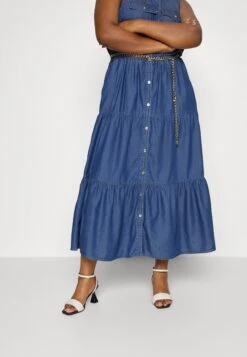MICHAEL Michael Kors Chambray Tiered Ankle - Blousejurk - Blue 11 MICHAEL Michael Kors Chambray Tiered Ankle - Blousejurk - Blue -MICHAEL Michael Kors f973fbdb7b7b49758c58e4c77009efbc