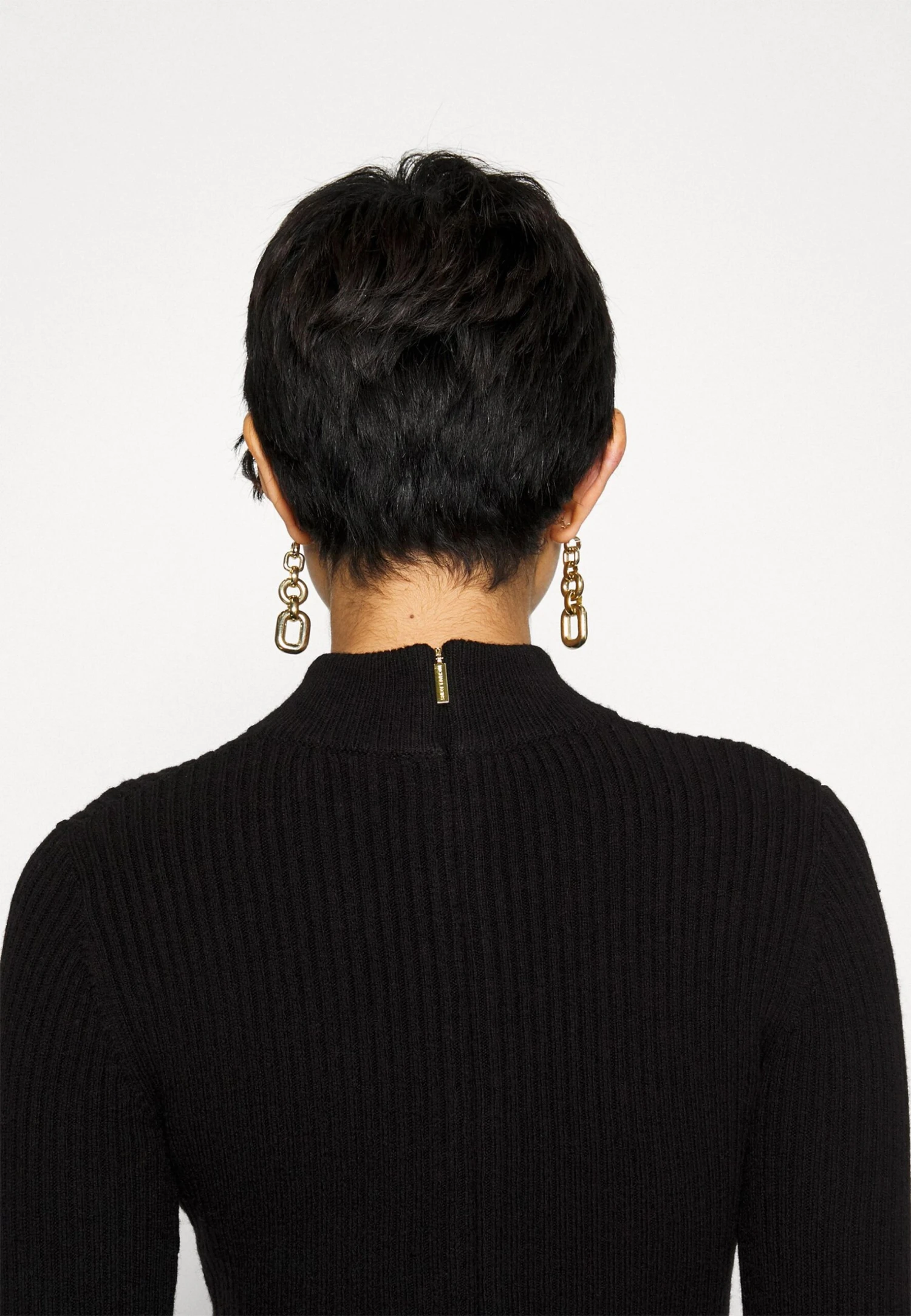 MICHAEL Michael Kors Mock Mini- Gebreide Jurk - Black 10 MICHAEL Michael Kors Mock Mini- Gebreide Jurk - Black - Afbeelding 8