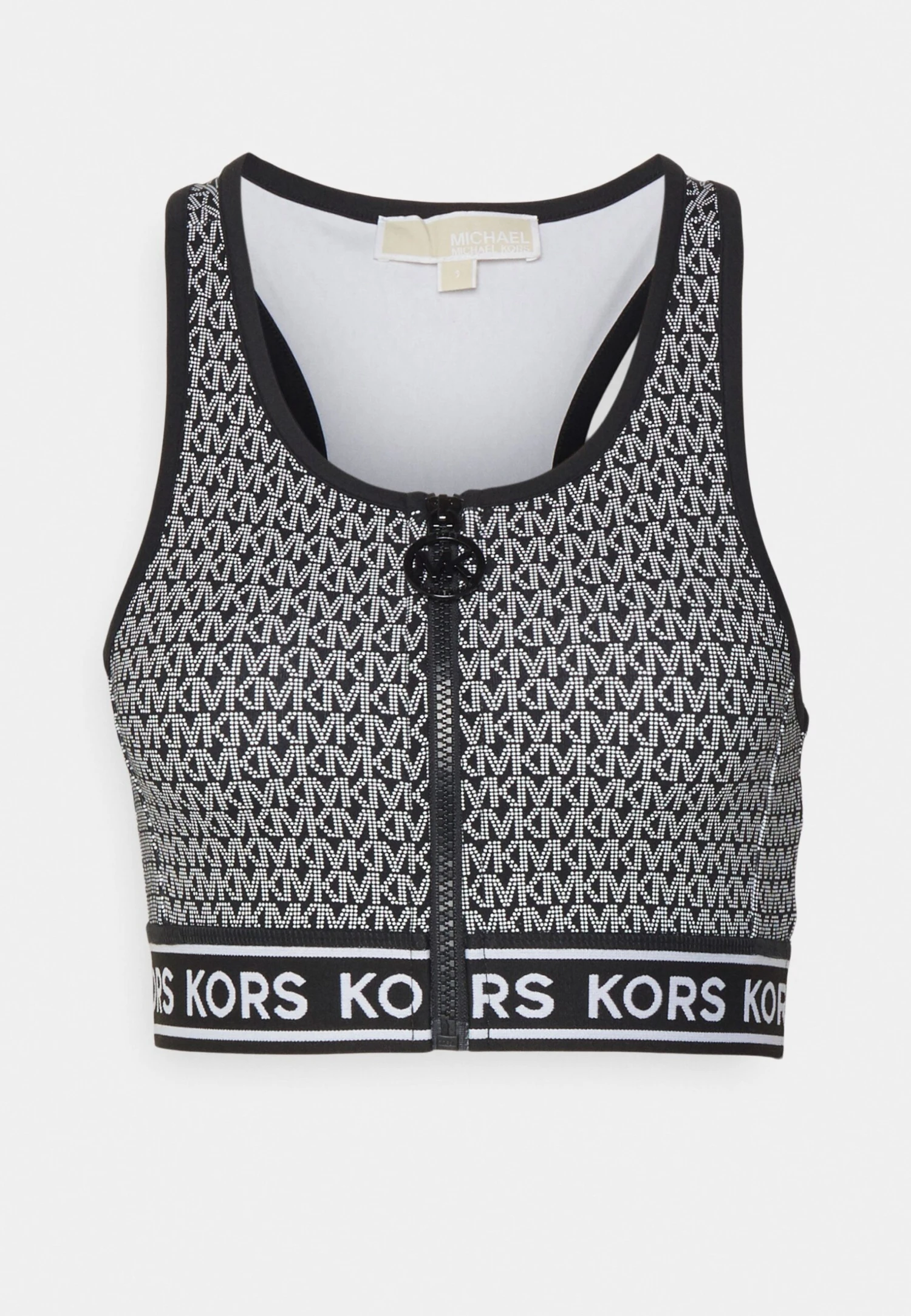 MICHAEL Michael Kors Logo Dot Zip Up- Top - Black/White 6 MICHAEL Michael Kors Logo Dot Zip Up- Top - Black/White - Afbeelding 4