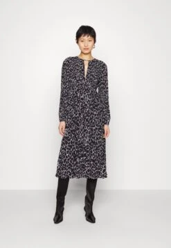 MICHAEL Michael Kors Nub Giraffe Midi- Jurk - Black/White