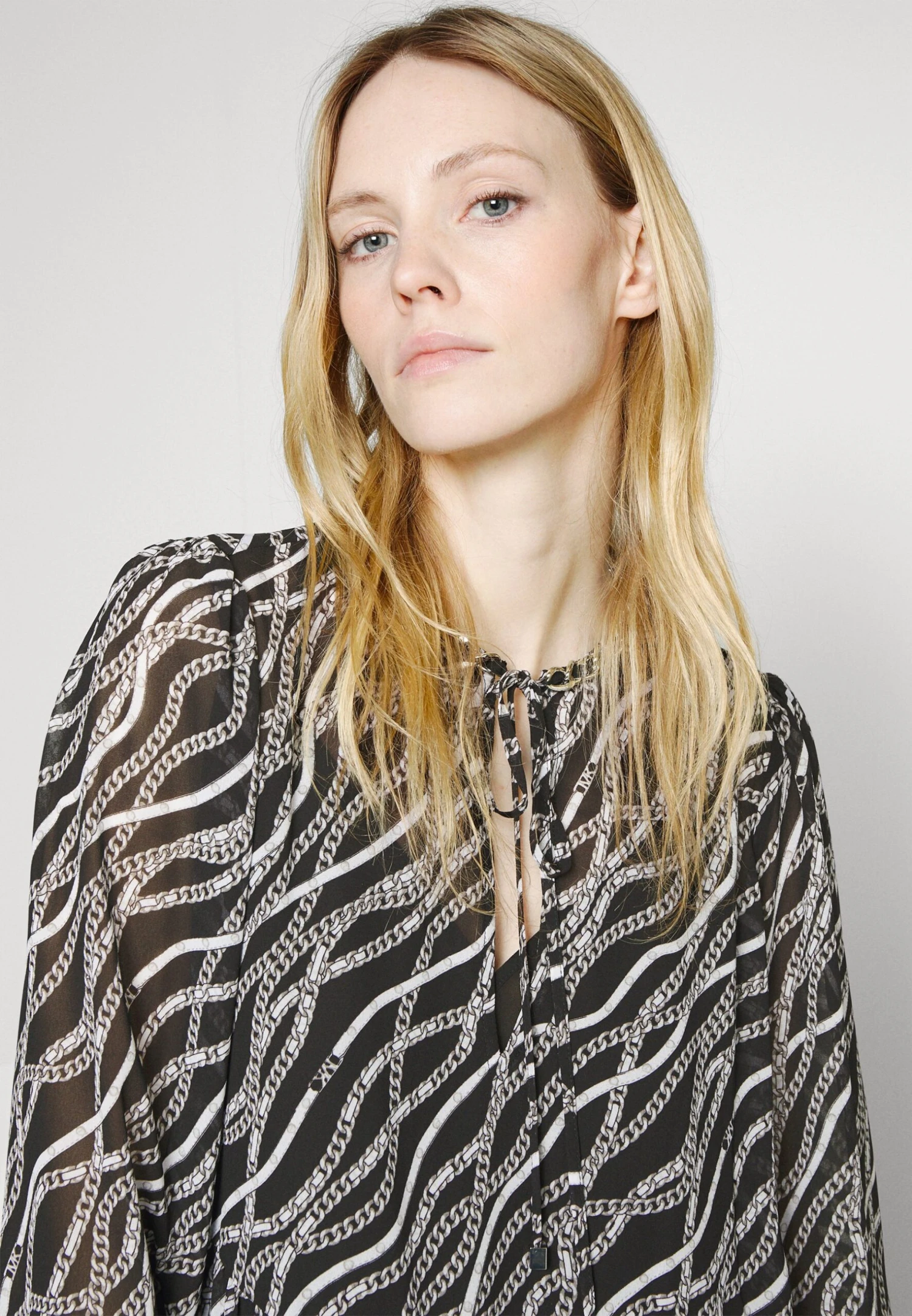 MICHAEL Michael Kors Chain - Blouse - Black 6 MICHAEL Michael Kors Chain - Blouse - Black - Afbeelding 4